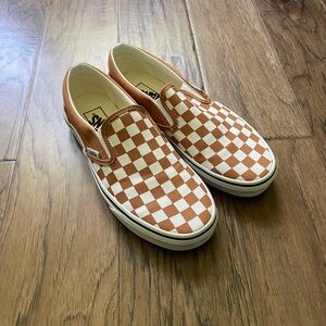 Burnt Orange Slip On Vans